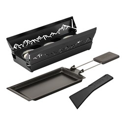 Zeige Details für Kuhn Rikon Raclette Set Mini Candle Light Alpenglühen schwarz Bild von Kuhn Rikon Raclette Set Mini Candle Light Alpenglühen schwarz