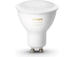 Zeige Details für Philips Hue LED-Lampe GU10 White Ambiance Einzelpack Bild von Philips Hue LED-Lampe GU10 White Ambiance Einzelpack