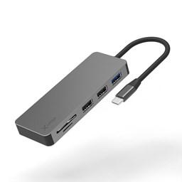 Zeige Details für Xlayer USB 3.0 HUB  Typ C 7-IN-1 grau Bild von Xlayer USB 3.0 HUB  Typ C 7-IN-1 grau
