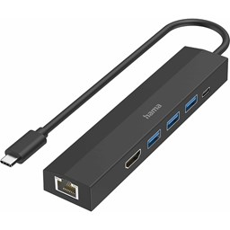 Zeige Details für Hama USB-C-Hub, 6 Ports, 3x USB, HDMI, Lan, USB-C Bild von Hama USB-C-Hub, 6 Ports, 3x USB, HDMI, Lan, USB-C