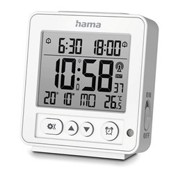 Zeige Details für Hama Digitaler Funkwecker Rhodos, LCD, Weiss Bild von Hama Digitaler Funkwecker Rhodos, LCD, Weiss
