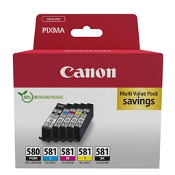 Zeige Details für Canon Tintenpatronen PGI-580/CLI-581 farbig Multipack Bild von Canon Tintenpatronen PGI-580/CLI-581 farbig Multipack