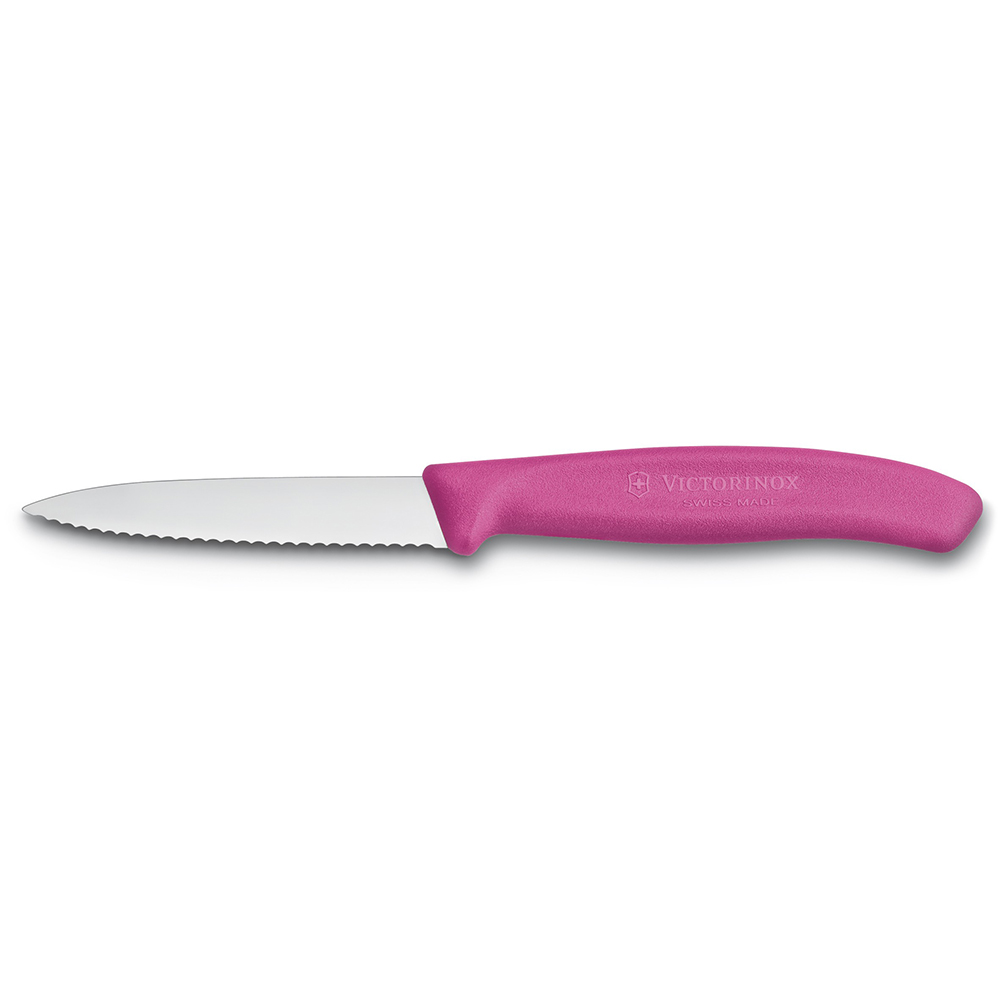 Bild von Victorinox Swiss Classic Gemüsemesser, Wellenschliff, Mittelspitz, 8cm, pink