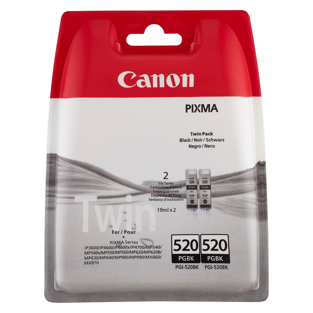 Bild von Canon Tintenpatrone PGI-520PA Twin Pack schwarz, 2 x 19ml