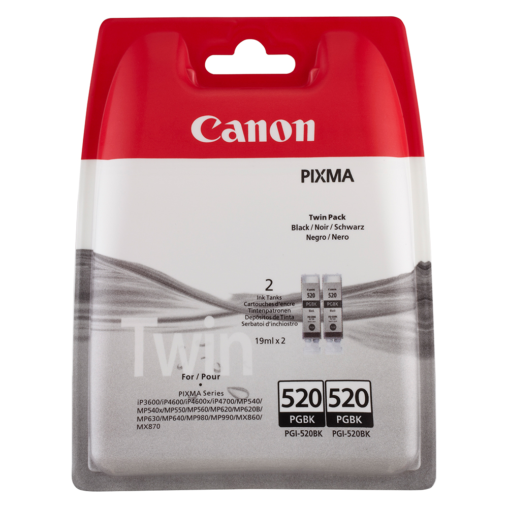 Bild von Canon Tintenpatrone PGI-520PA Twin Pack schwarz, 2 x 19ml