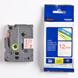 Bild von Brother P-Touch TZe-232, Schriftbandkassette 12mm, red on white Tape