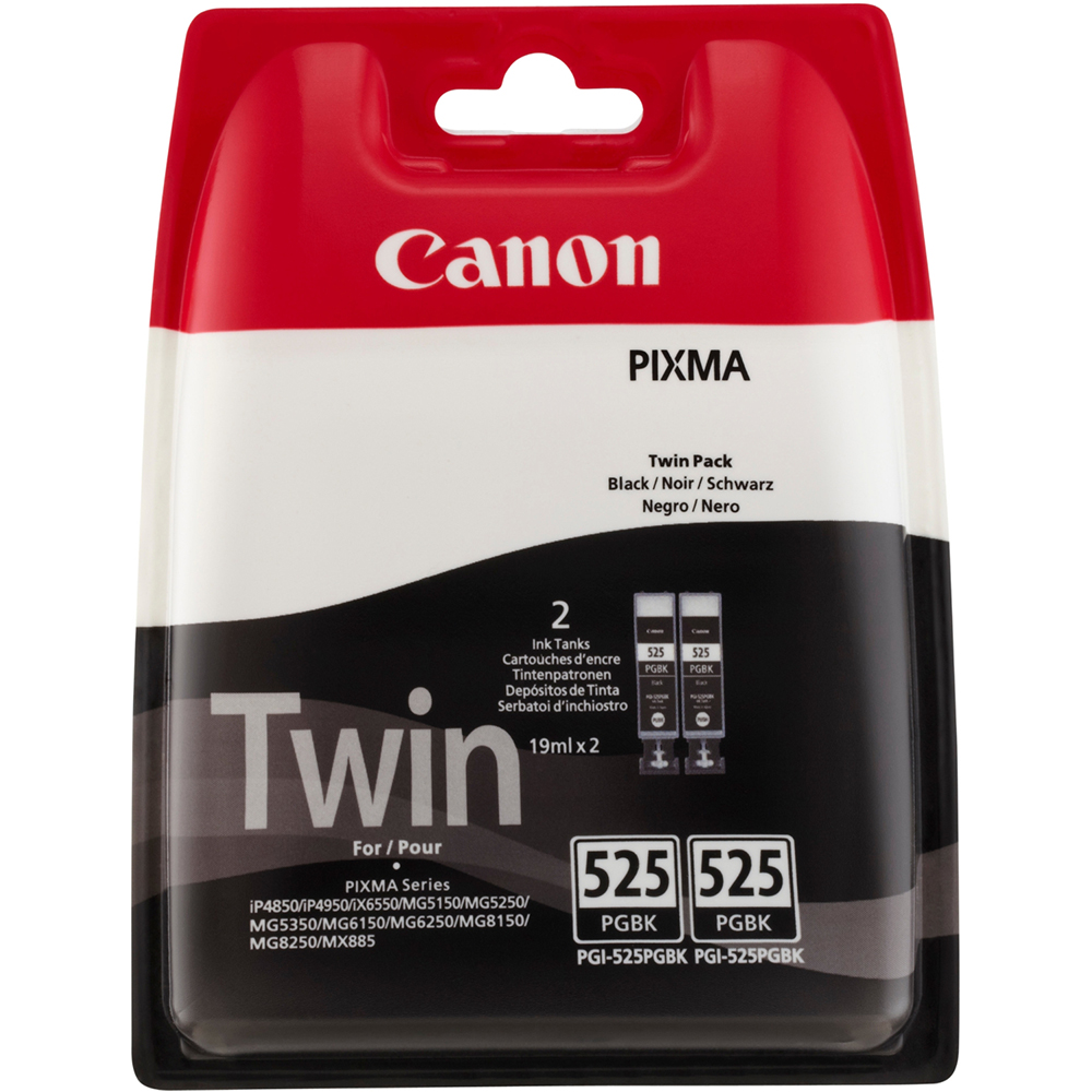 Bild von Canon Tintenpatrone PGI-525PA schwarz, 2 Stück, Füllmenge 2 x 19ml