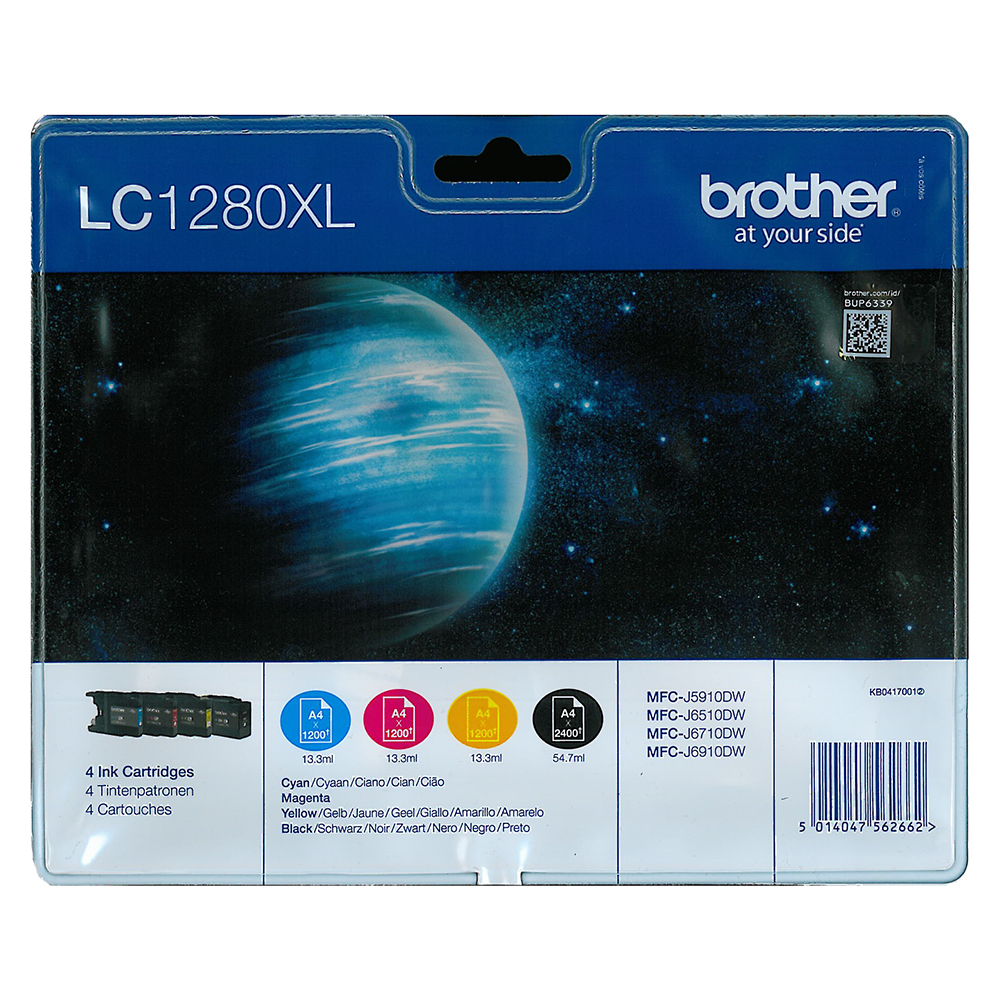 Bild von Brother Tintenpatrone LC-1280 Valuepack CMYBK, 2400/1200 Seiten