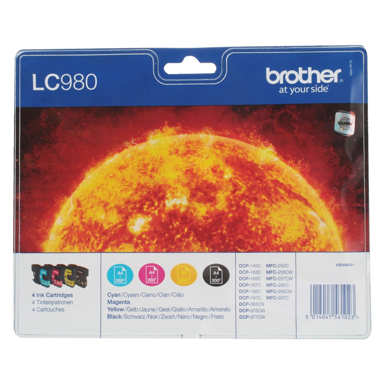 Picture of Brother Tintenpatrone LC-980 Valuepack CMYBK, 260/300 Seiten