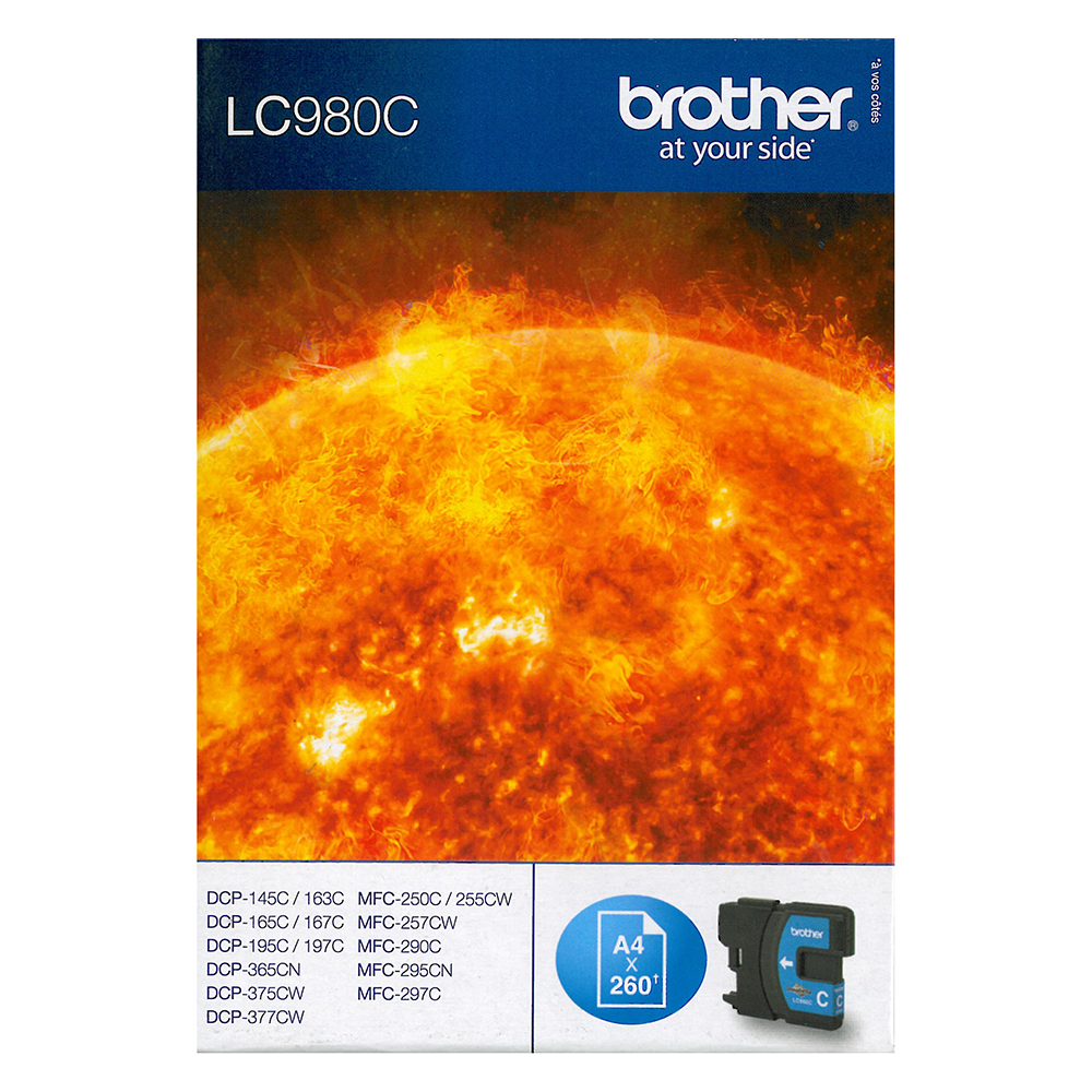 Bild von Brother Tintenpatrone LC-980C cyan, 260 Seiten