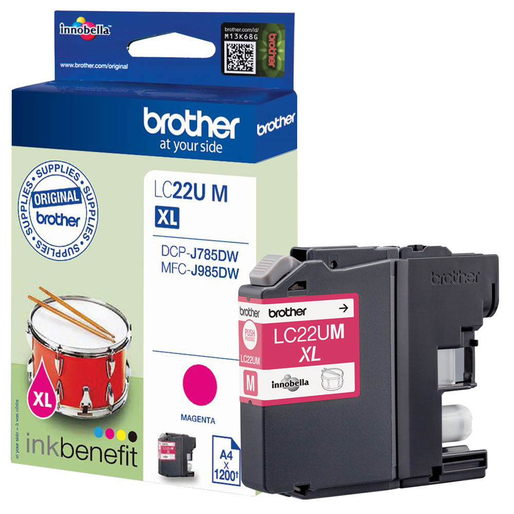 Bild von Brother Tintenpatrone LC-22UM magenta, 1200 Seiten