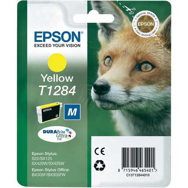 Bild von Epson Tintenpatrone T128440 gelb, Füllmenge 3.5ml