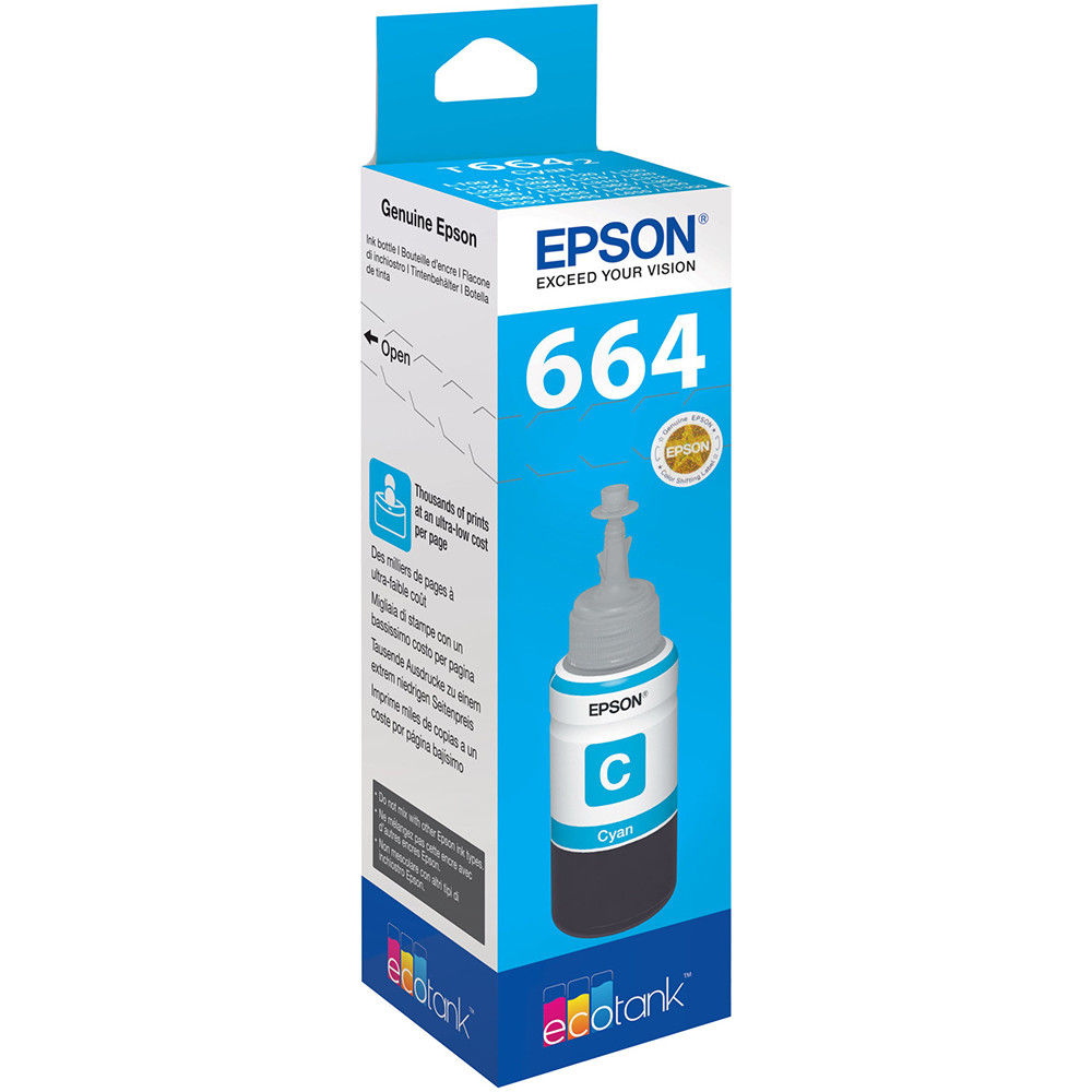 Bild von Epson Tintenbehälter T664240 cyan, 6500 Seiten