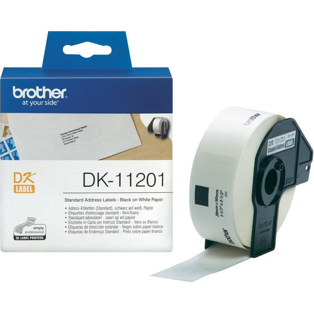 Bild von Brother P-Touch DK-11201, Adressetiketten 90x29mm, schwarz auf weiss