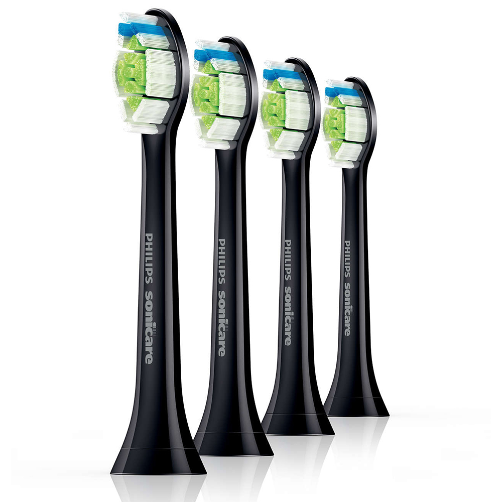 Bild von Philips Sonicare Ersatz-Aufsteckbürsten W2 Optimal White 4er-Packung schwarz