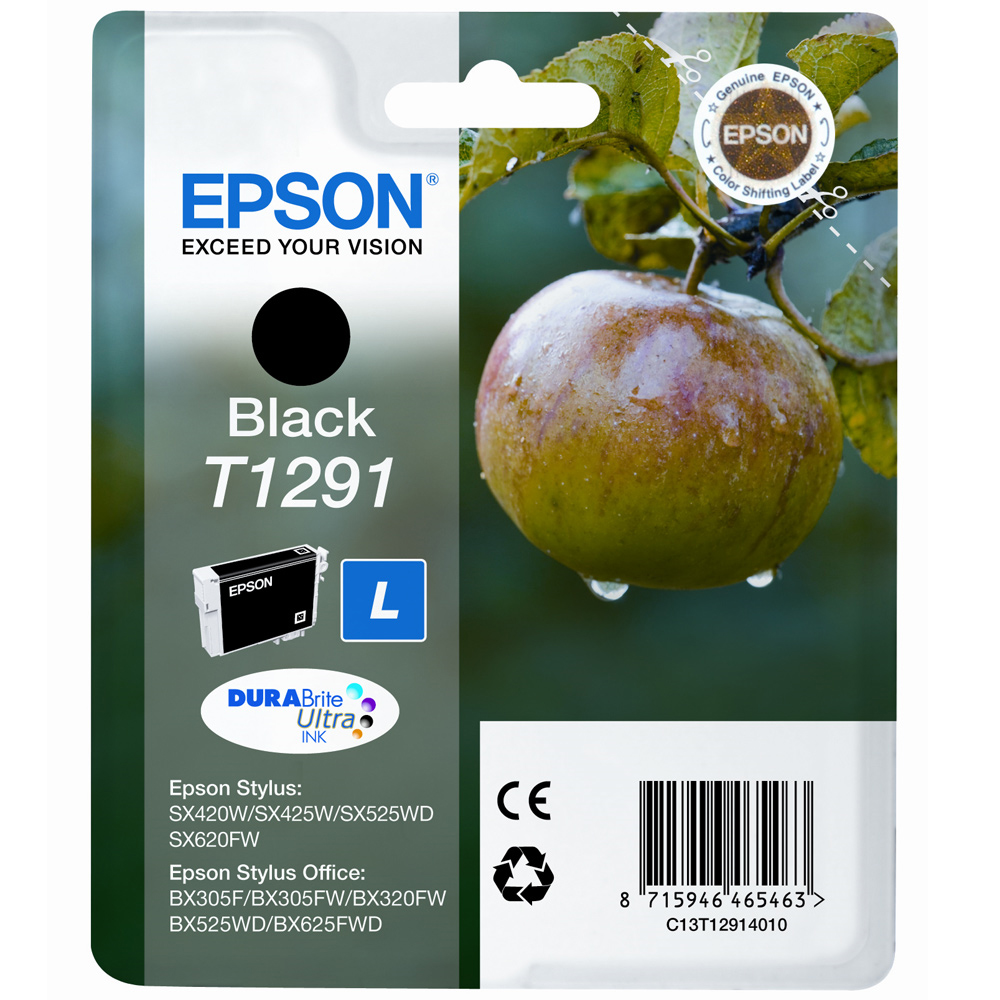 Bild von Epson Tintenpatrone T1291 schwarz, Füllmenge 11.2ml