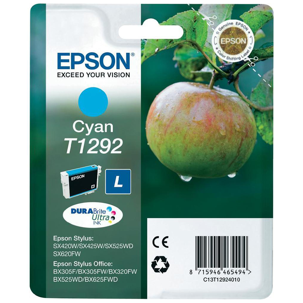 Bild von Epson Tintenpatrone T1292 cyan, Füllmenge 7ml