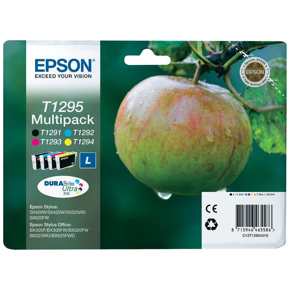 Picture of Epson Tintenpatrone T1295 Multipack CMYBK, Füllmenge 1 x 11.2ml, 3 x 7ml