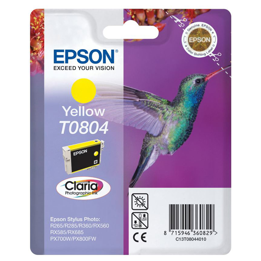 Bild von Epson Tintenpatrone T0804 gelb, 460 Seiten