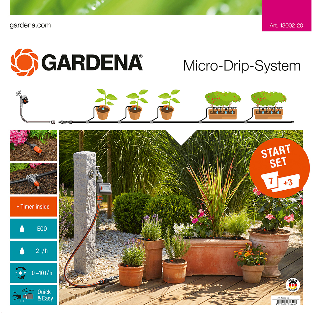 Bild von Gardena Micro-Drip-System Start-Set Pflanztöpfe M