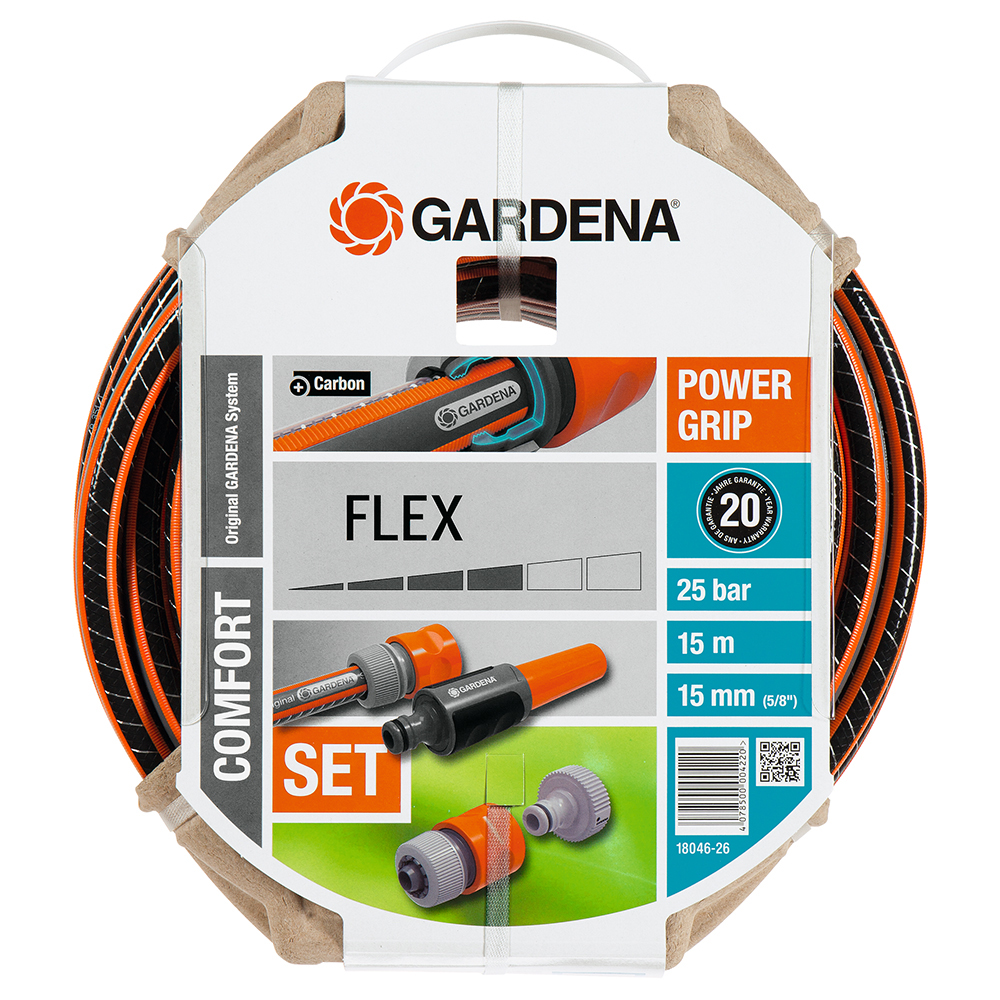 Bild von Gardena Comfort FLEX Schlauch 15m mit Armaturen