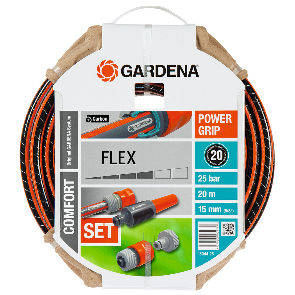 Bild von Gardena Comfort FLEX Schlauch 20m mit Armaturen