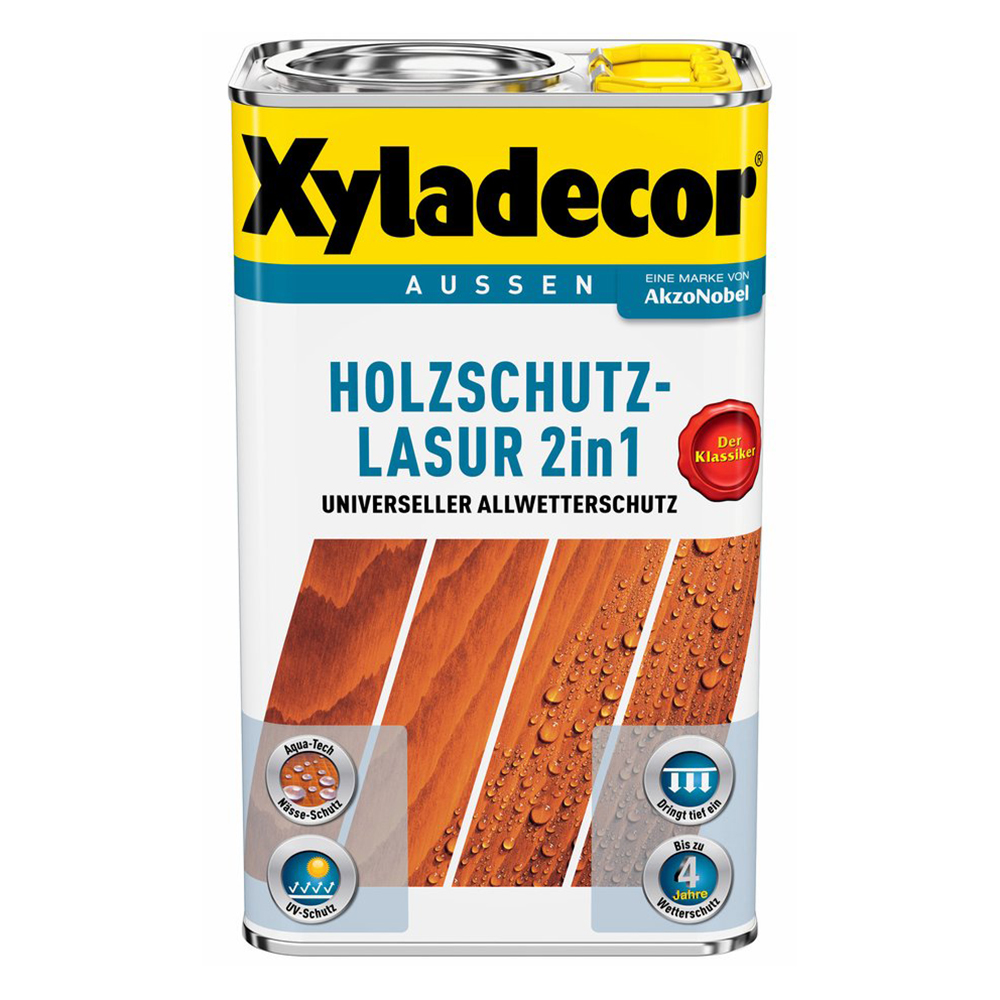 Bild von Xyladecor Holzschutz-Lasur 2-in-1 Kastanie 5l