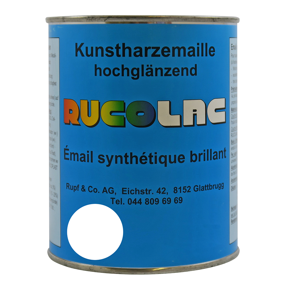 Bild von Ruco Rucolac Kunstharzemaille RAL9010 Reinweiss 375ml