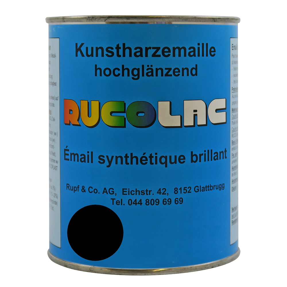 Picture of Ruco Rucolac Kunstharzemaille RAL9005 Tiefschwarz 375ml