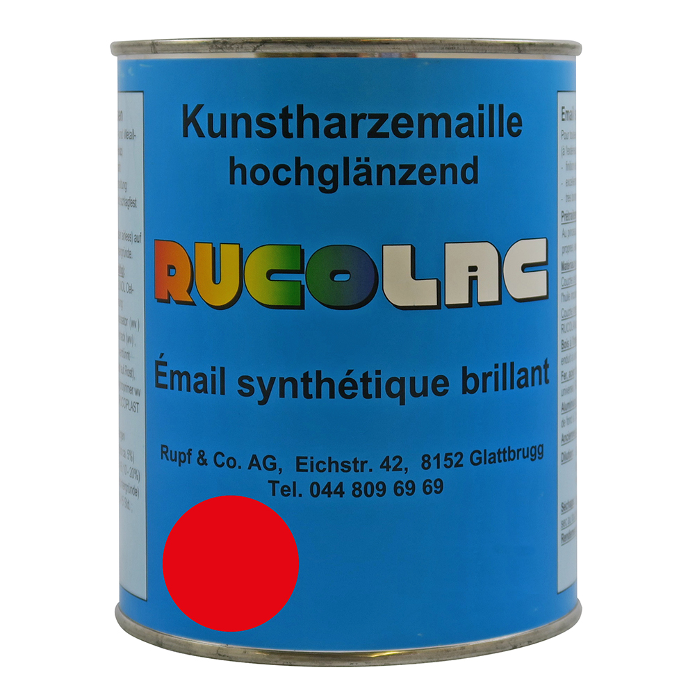 Bild von Ruco Rucolac Kunstharzemaille RAL3000 Feuerrot 125ml