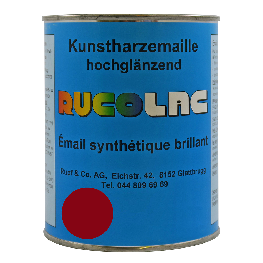 Bild von Ruco Rucolac Kunstharzemaille RAL3003 Rubinrot 750ml