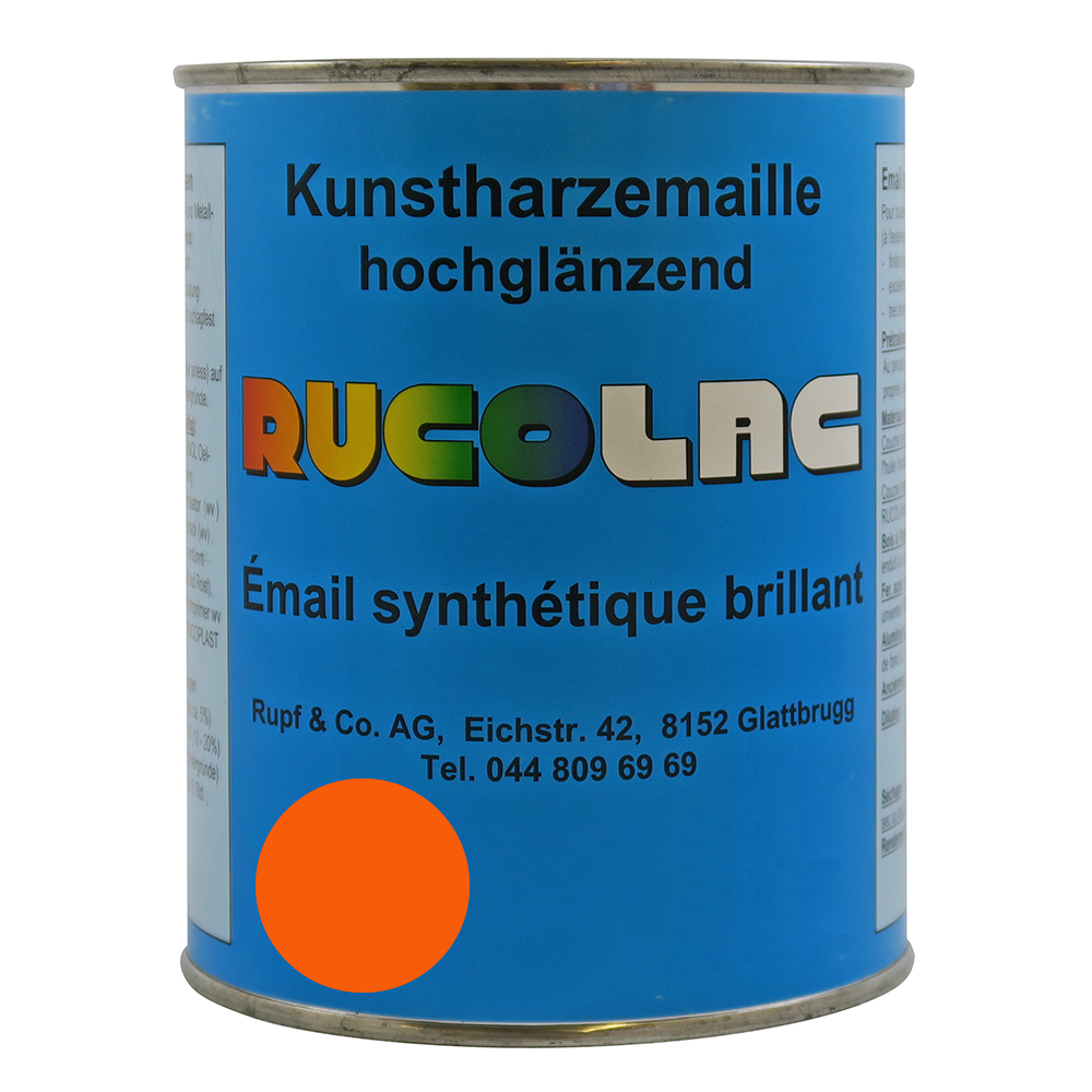 Picture of Ruco Rucolac Kunstharzemaille RAL2004 Reinorange 750ml