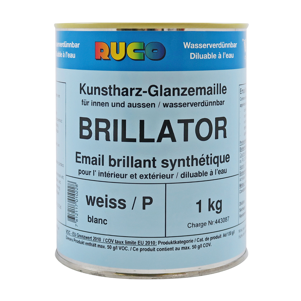 Bild von Ruco Brillator Kunstharz-Glanzemaille Weiss 1kg