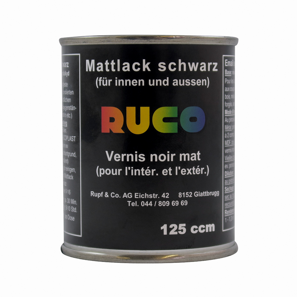 Bild von Ruco Mattlack Schwarz 125ml