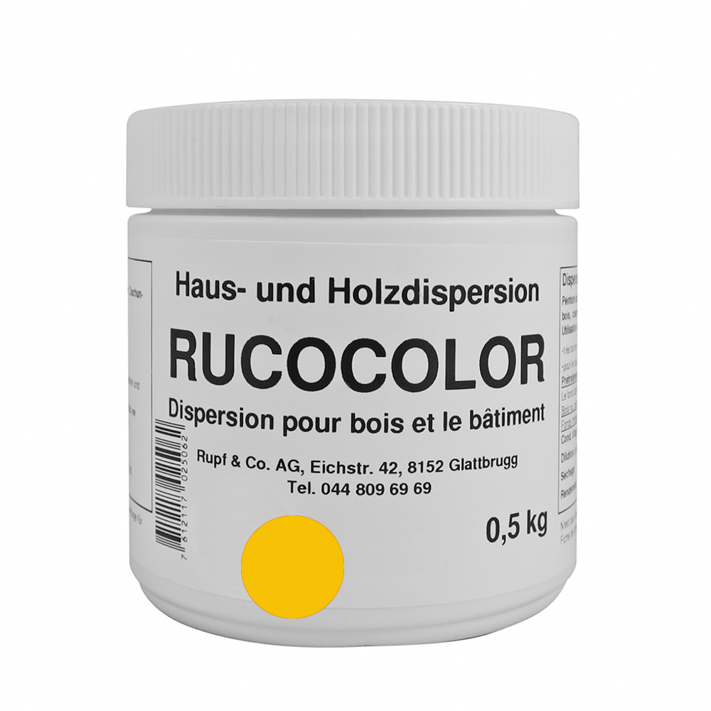 Bild von Ruco Rucocolor Haus- und Holzdispersion RAL1003 Signalgelb 0,5kg