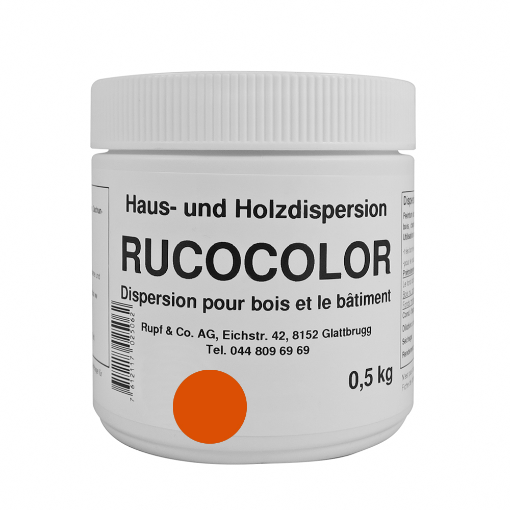 Picture of Ruco Rucocolor Haus- und Holzdispersion RAL2004 Reinorange 0,5kg