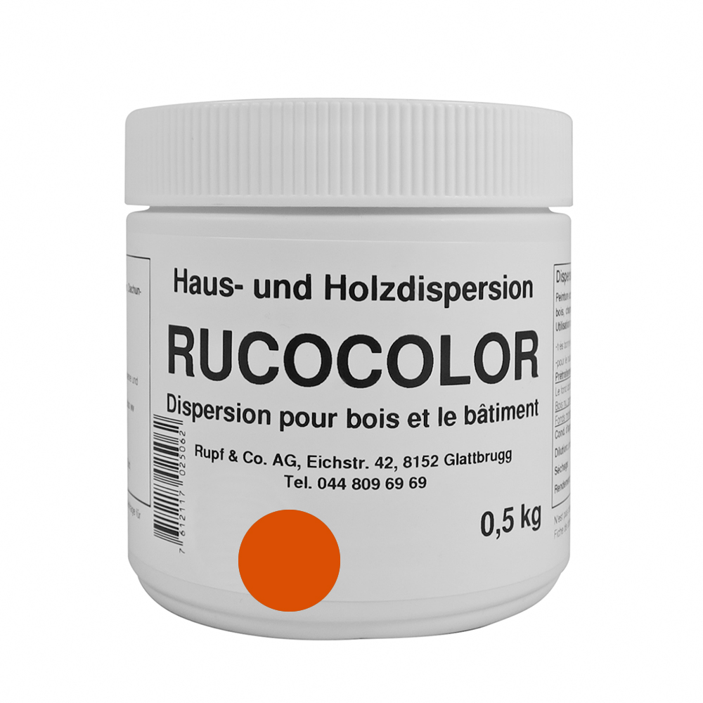 Bild von Ruco Rucocolor Haus- und Holzdispersion RAL2004 Reinorange 0,5kg