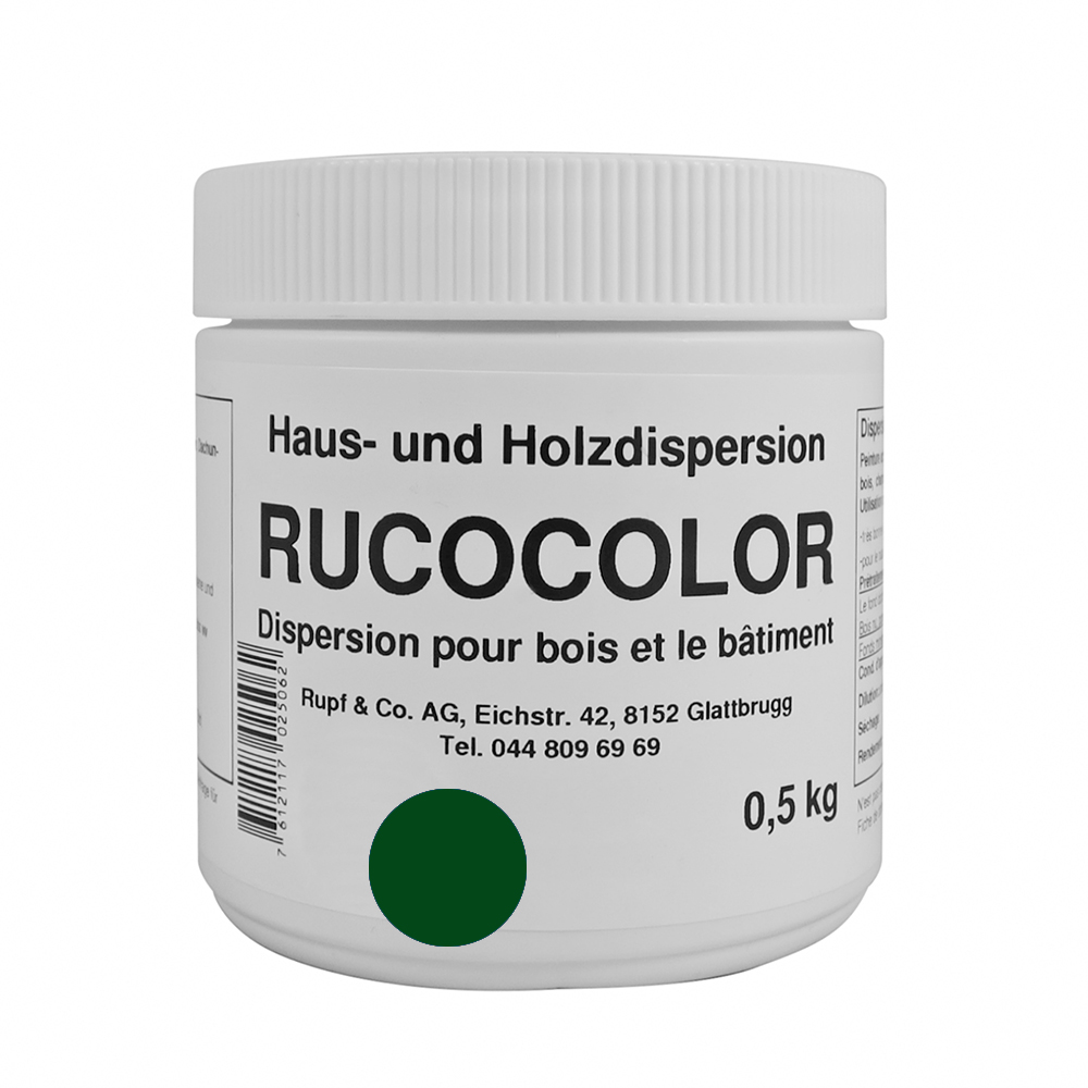 Picture of Ruco Rucocolor Haus- und Holzdispersion RAL6002 Laubgrün 0,5kg