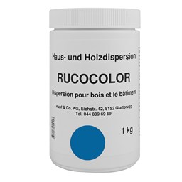 Bild von Ruco Rucocolor Haus- und Holzdispersion RAL5015 Himmelblau 1kg