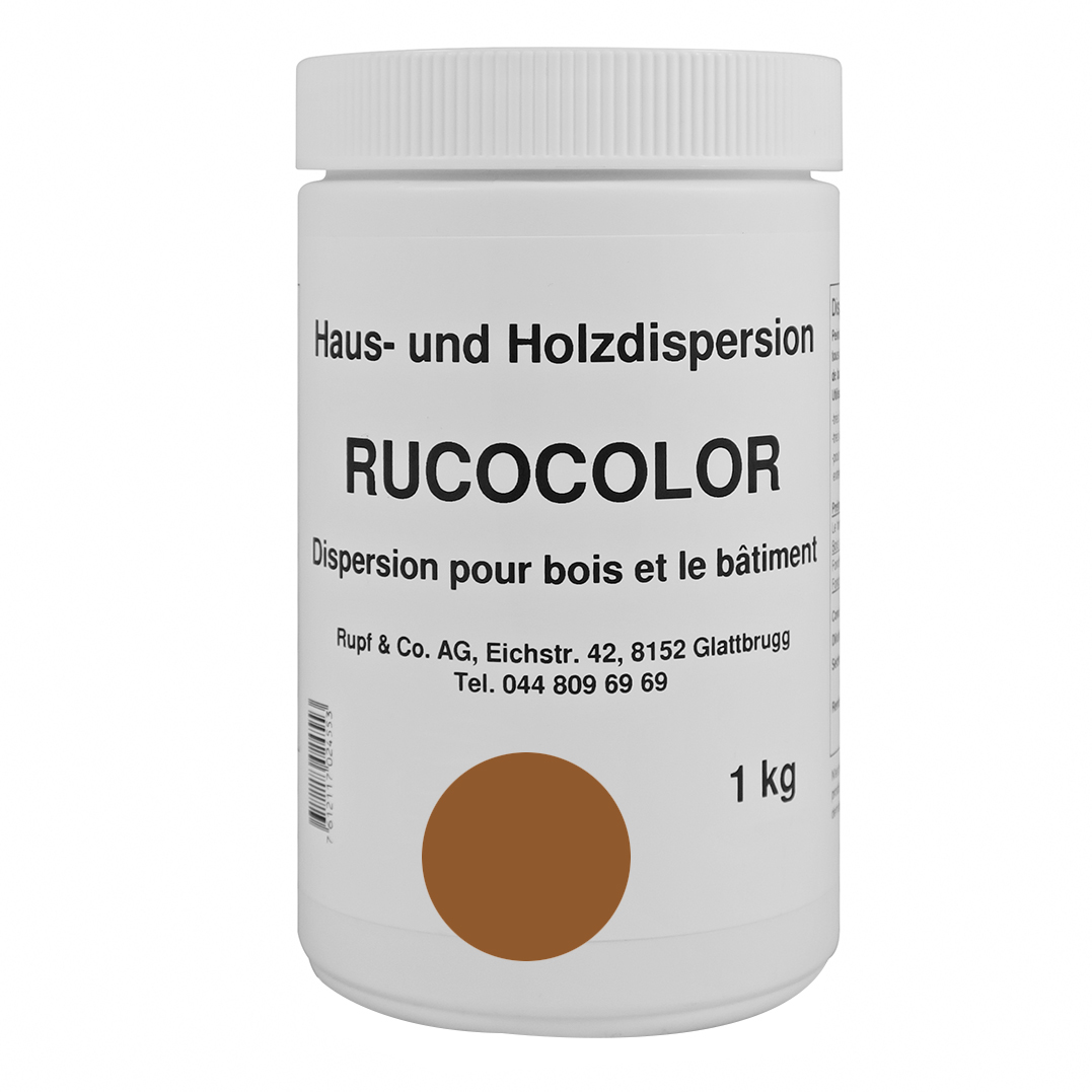 Bild von Ruco Rucocolor Haus- und Holzdispersion RAL8001 Ockerbraun 1kg