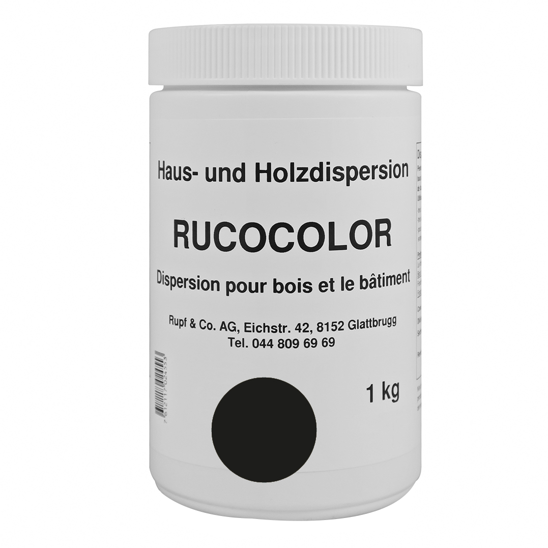 Picture of Ruco Rucocolor Haus- und Holzdispersion RAL9005 Tiefschwarz 1kg