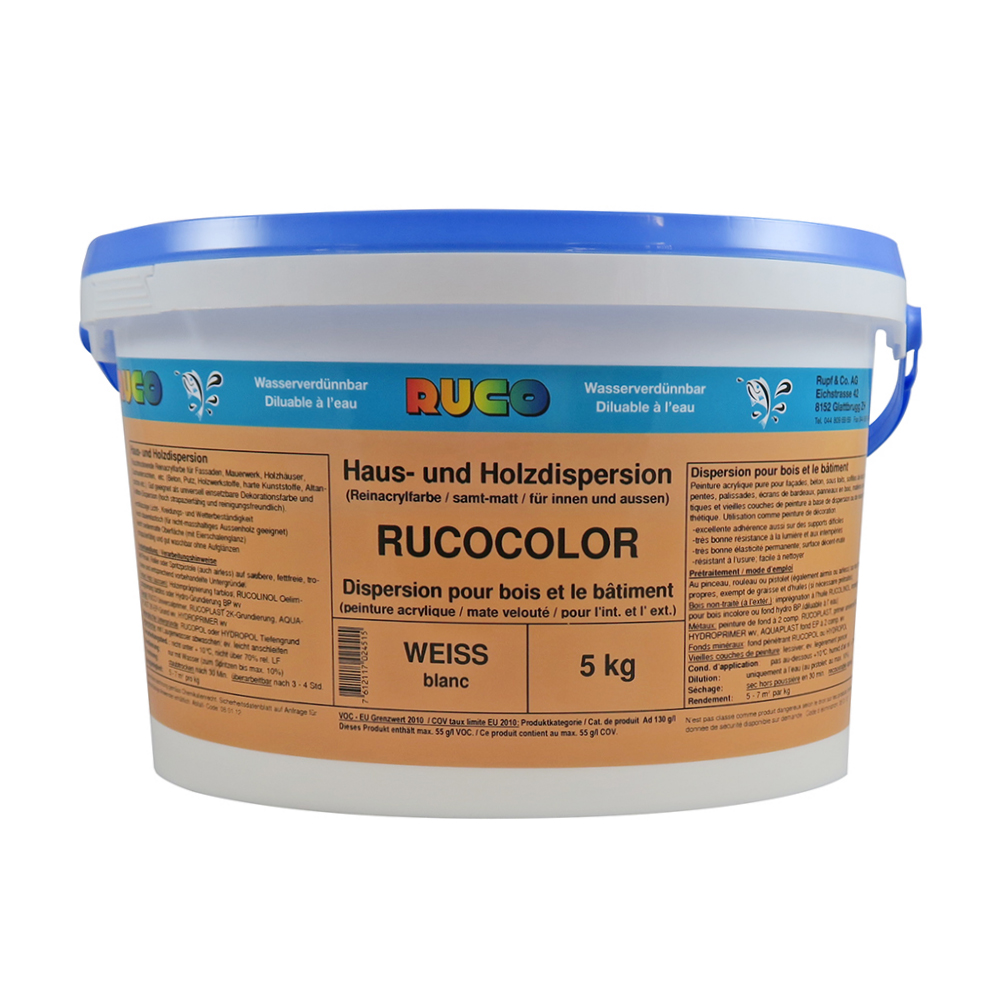 Picture of Ruco Rucocolor Haus- und Holzdispersion Weiss 5kg