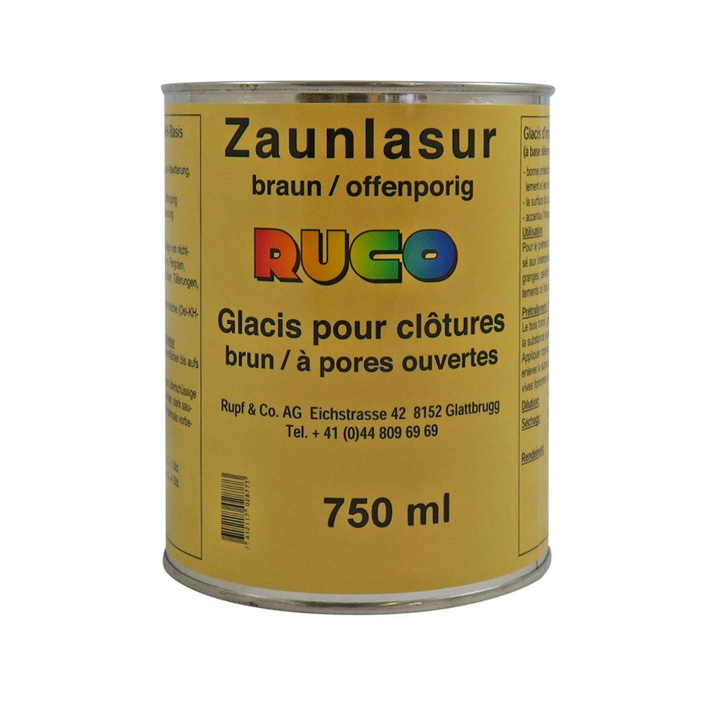 Bild von Ruco Zaunlasur Braun 750ml