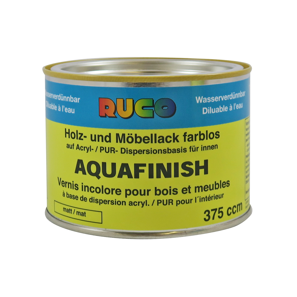 Bild von Ruco Aquafinish Holz- und Möbellack matt 375ml