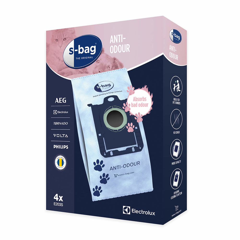 Bild von Electrolux Staubbeutel E203S s-bag Anti-Odour Staubsaugerbeutel