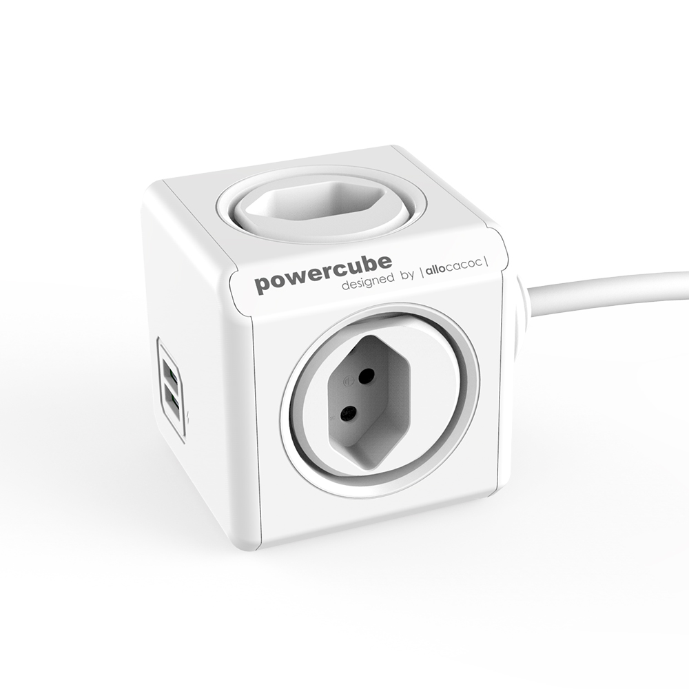 Bild von Schönenberger Steckdose allocacoc PowerCube Extended USB weiss