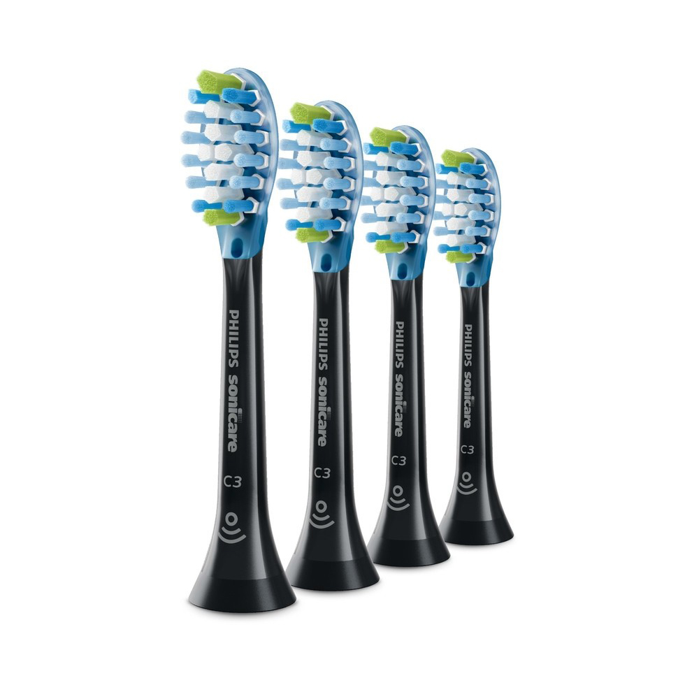 Bild von Philips Sonicare Ersatz-Aufsteckbürsten C3 Premium Plaque Defence 4er-Packung schwarz