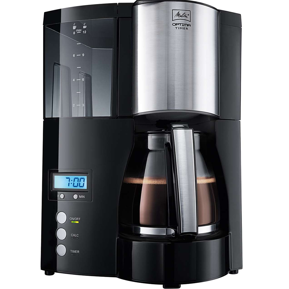 Bild von Melitta Filterkaffeemaschine Optima Timer schwarz-Edelstahl