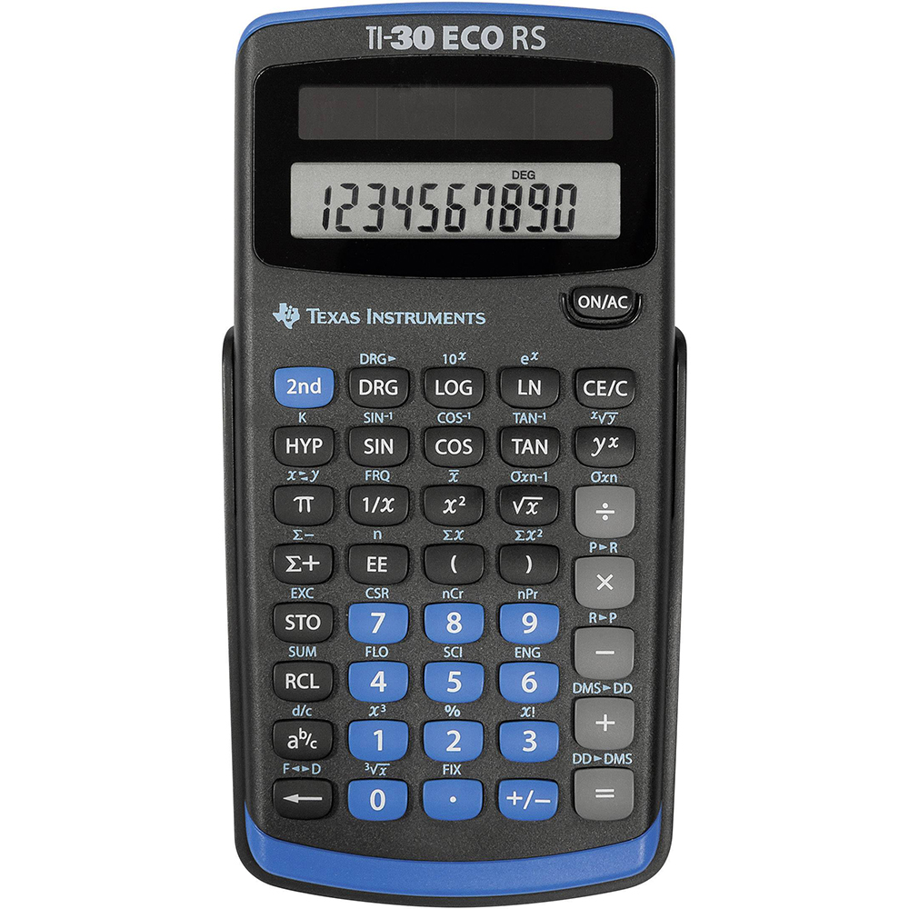 Bild von Texas Instruments TI-30 ECO RS Solarbetriebener Schulrechner