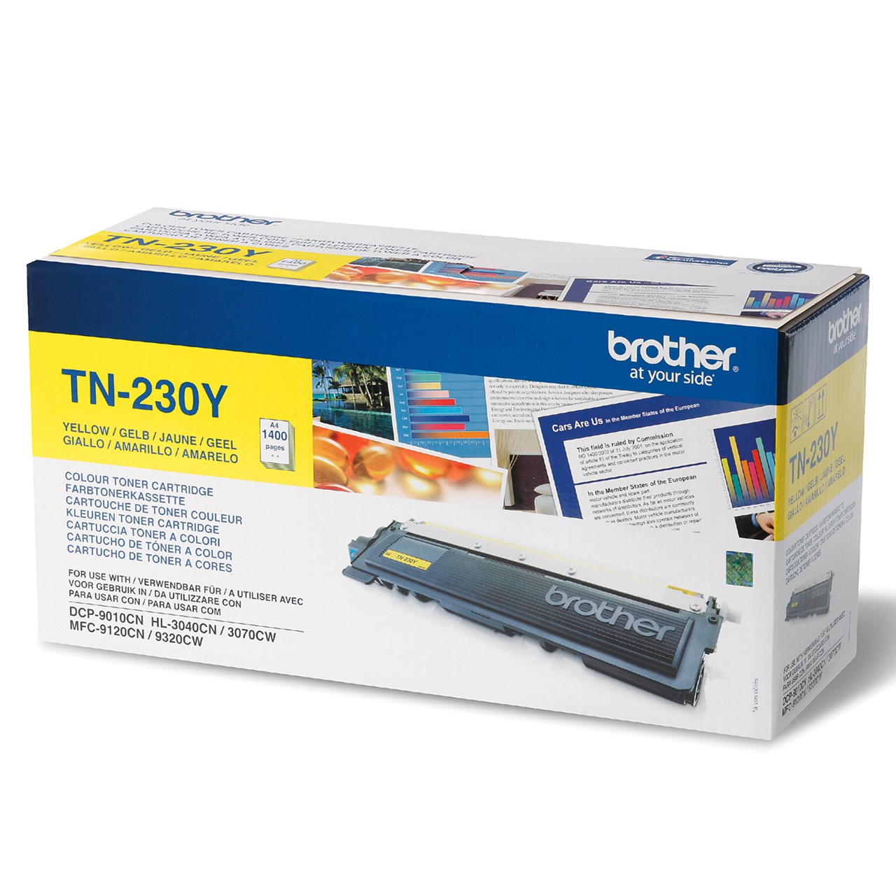 Bild von Brother Toner TN-230Y, Yellow, 1400 Seiten